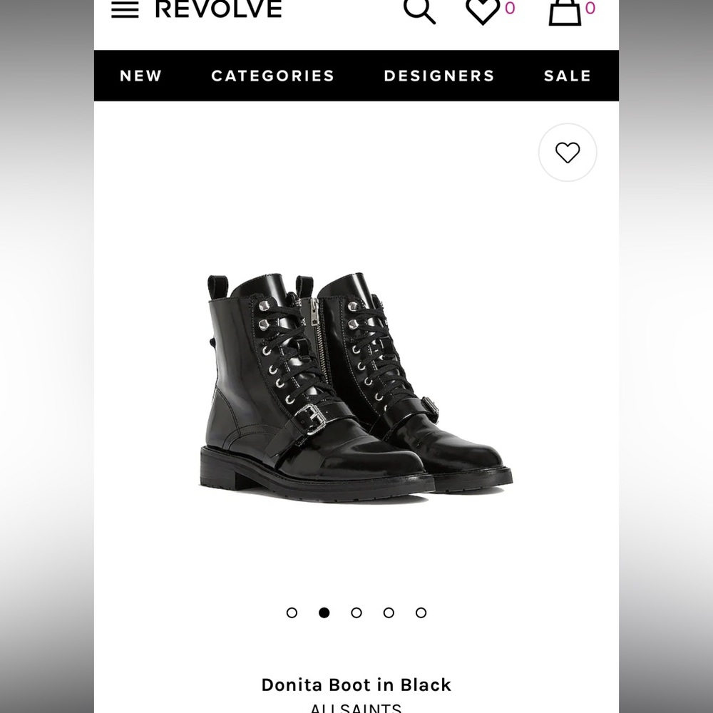 Donita Boot in Black - All Saints - Size 8.5